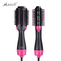 Professional 1000W Electric 2 In 1 Hair Straightener Roller Curler Comb Hot Air Hair Dryer Brush